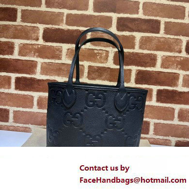 Gucci Jumbo GG small tote bag 726762 leather Black 2023