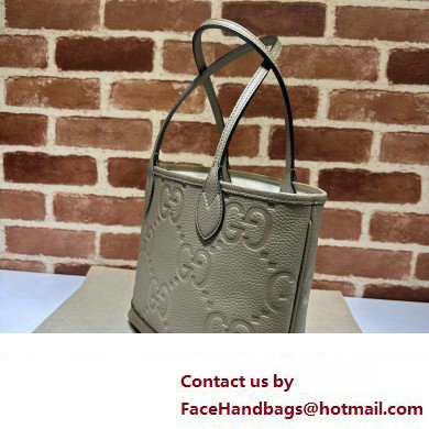 Gucci Jumbo GG small tote bag 726762 leather Gray 2023