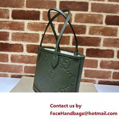 Gucci Jumbo GG small tote bag 726762 leather Green 2023