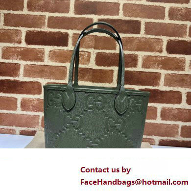 Gucci Jumbo GG small tote bag 726762 leather Green 2023