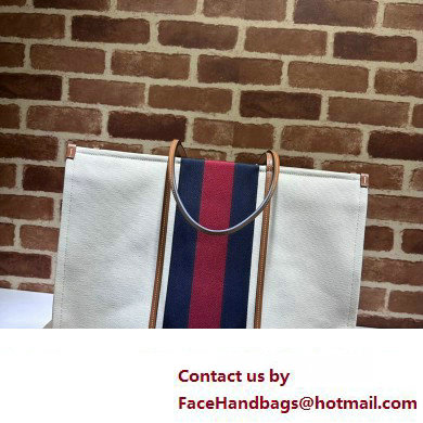 Gucci Large Interlocking G tote bag 727701 White cotton canvas 2024