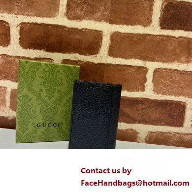 Gucci Long Card Case With Logo 771159 in Black leather