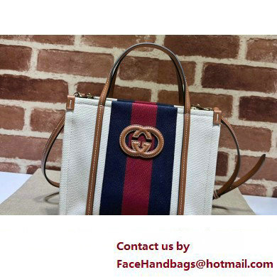 Gucci Mini Interlocking G tote bag 727735 White cotton canvas 2024