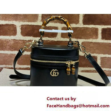 Gucci Mini bamboo shoulder bag 760200 leather Black 2023