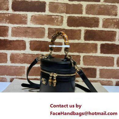 Gucci Mini bamboo shoulder bag 760200 leather Black 2023