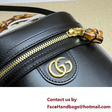 Gucci Mini bamboo shoulder bag 760200 leather Black 2023