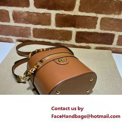 Gucci Mini bamboo shoulder bag 760200 leather Brown 2023