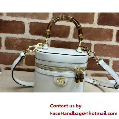 Gucci Mini bamboo shoulder bag 760200 leather White 2023 - Click Image to Close