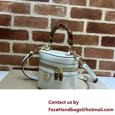 Gucci Mini bamboo shoulder bag 760200 leather White 2023