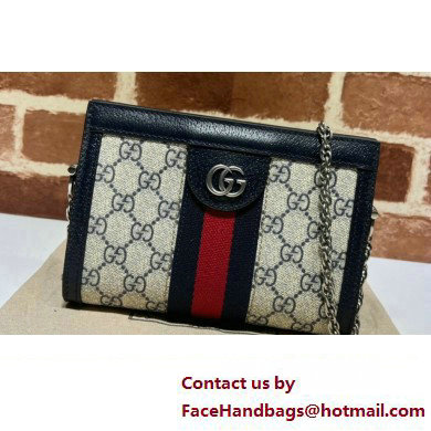 Gucci Ophidia GG Mini Shoulder bag 602676 Beige/Blue 2024 - Click Image to Close