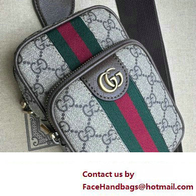 Gucci Ophidia GG mini bag with Web 752565 beige and ebony Supreme 2024