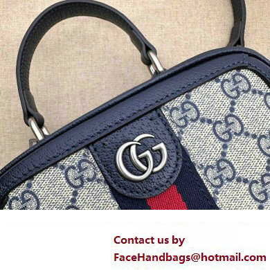 Gucci Ophidia GG mini top handle bag 772157 Beige/Blue 2024