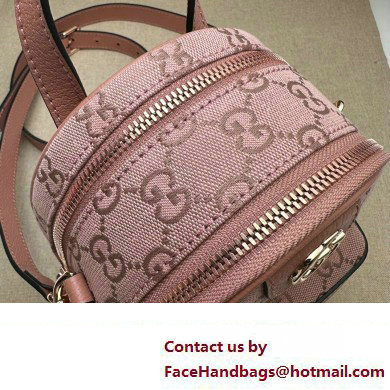 Gucci Ophidia mini GG shoulder bag in pink canvas 739701 2024