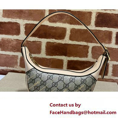 Gucci Ophidia mini bag with Horsebit print 774336 GG canvas and Light pink leather trim 2024