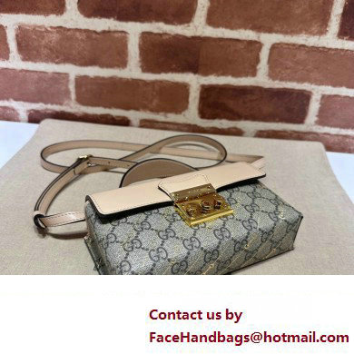 Gucci Padlock mini bag with Horsebit print 774342 GG canvas and Light pink leather trim 2024