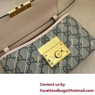 Gucci Padlock mini bag with Horsebit print 774342 GG canvas and Light pink leather trim 2024