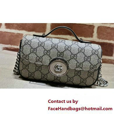 Gucci Petite GG Super mini bag 760194 Beige and ebony GG Supreme canvas - Click Image to Close