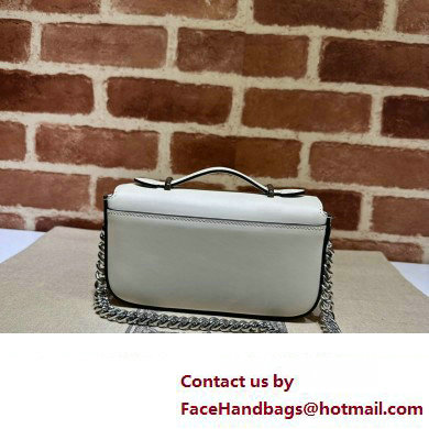 Gucci Petite GG Super mini bag 760194 Leather White