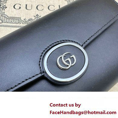 Gucci Petite GG continental wallet 762167 leather Black