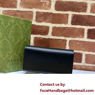 Gucci Petite GG continental wallet 762167 leather Black