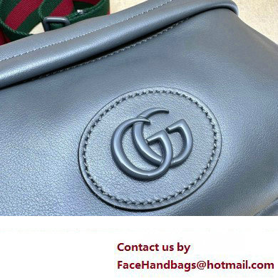 Gucci Shoulder bag with tonal Double G 725696 Leather Gray 2023