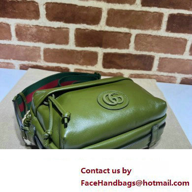 Gucci Shoulder bag with tonal Double G 725696 Leather Green 2023