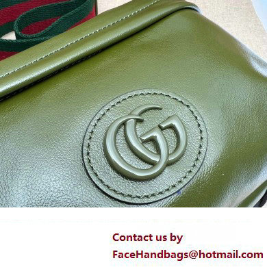 Gucci Shoulder bag with tonal Double G 725696 Leather Green 2023