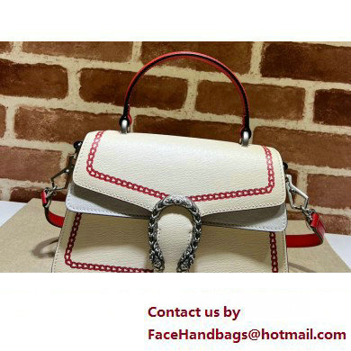 Gucci Small Dionysus top handle bag 739496 Leather White - Click Image to Close