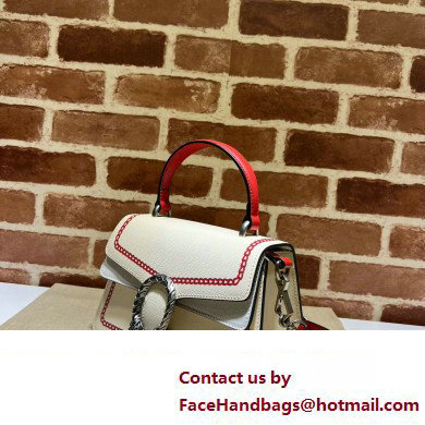 Gucci Small Dionysus top handle bag 739496 Leather White