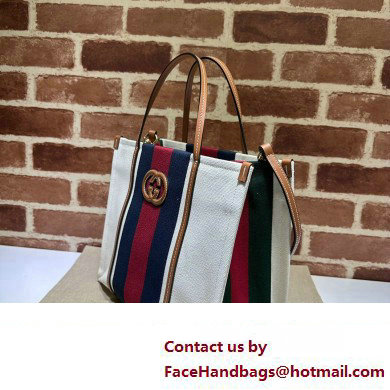 Gucci Small Interlocking G tote bag 727728 White cotton canvas 2024