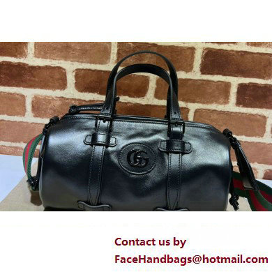 Gucci Small duffle bag with tonal Double G 725701 Leather Black 2023