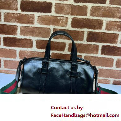 Gucci Small duffle bag with tonal Double G 725701 Leather Black 2023