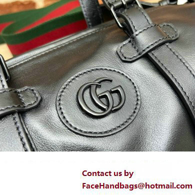 Gucci Small duffle bag with tonal Double G 725701 Leather Black 2023