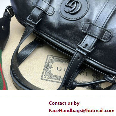 Gucci Small duffle bag with tonal Double G 725701 Leather Black 2023