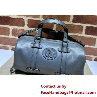 Gucci Small duffle bag with tonal Double G 725701 Leather Gray 2023