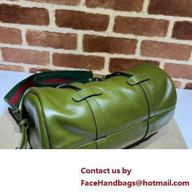 Gucci Small duffle bag with tonal Double G 725701 Leather Green 2023