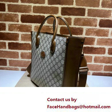 Gucci Tote bag with Interlocking G 723308 beige and ebony Supreme 2024