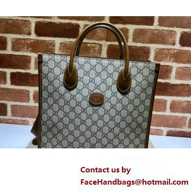 Gucci Tote bag with Interlocking G 723308 beige and ebony Supreme 2024