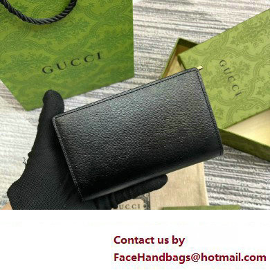 Gucci Zip around wallet with Gucci script 772640 leather Black 2024