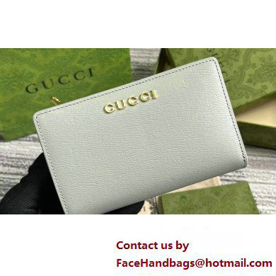 Gucci Zip around wallet with Gucci script 772640 leather Light Gray 2024