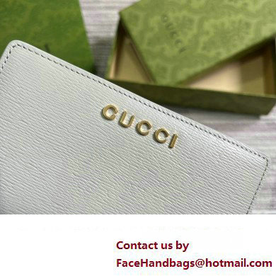 Gucci Zip around wallet with Gucci script 772640 leather Light Gray 2024