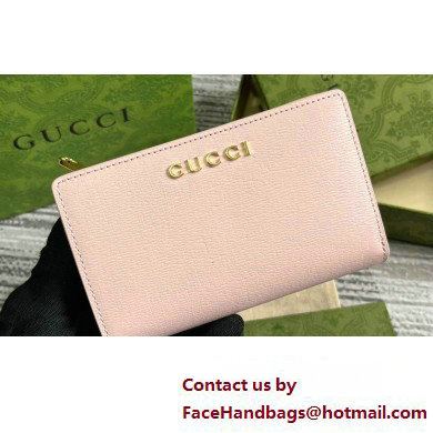 Gucci Zip around wallet with Gucci script 772640 leather Light Pink 2024