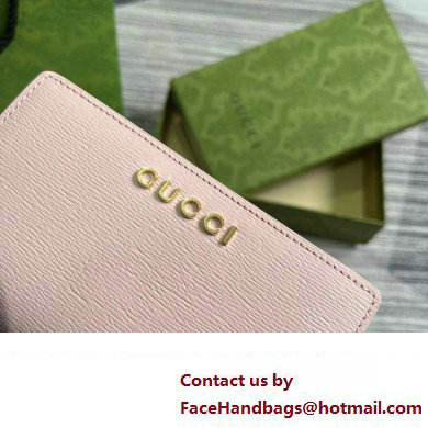 Gucci Zip around wallet with Gucci script 772640 leather Light Pink 2024