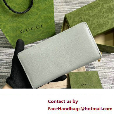 Gucci Zip around wallet with Gucci script 772642 leather Light Gray 2024