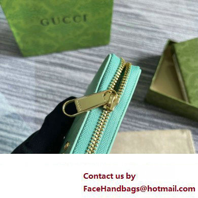 Gucci Zip around wallet with Gucci script 772642 leather Pale Green 2024