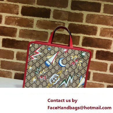 Gucci print tote bag 605614 GG Supreme canvas 02 - Click Image to Close