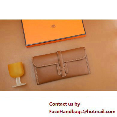 Hermes Jige Elan 29 Swift Clutch Bag golden brown handmade(original quality) - Click Image to Close