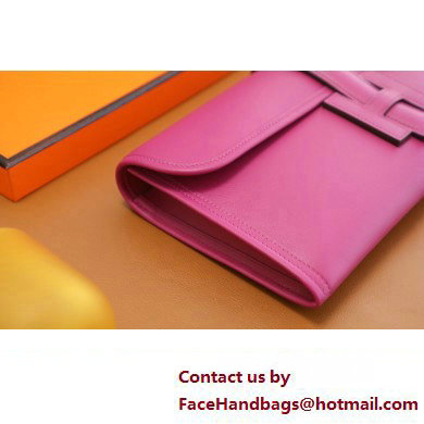 Hermes Jige Elan 29 Swift Clutch Bag rose pourpre handmade(original quality)