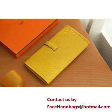 Hermes Jige Elan 29 epsom leather Clutch Bag jaune ambre handmade(original quality) - Click Image to Close