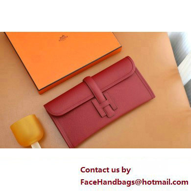 Hermes Jige Elan 29 epsom leather Clutch Bag rouge grenade handmade(original quality) - Click Image to Close